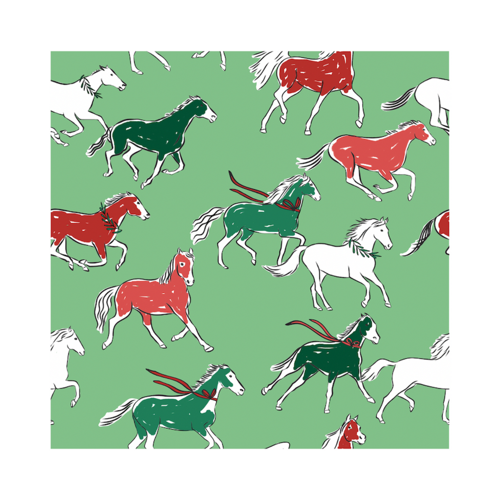 Running Horse Christmas Gift Wrapping Paper Roll
