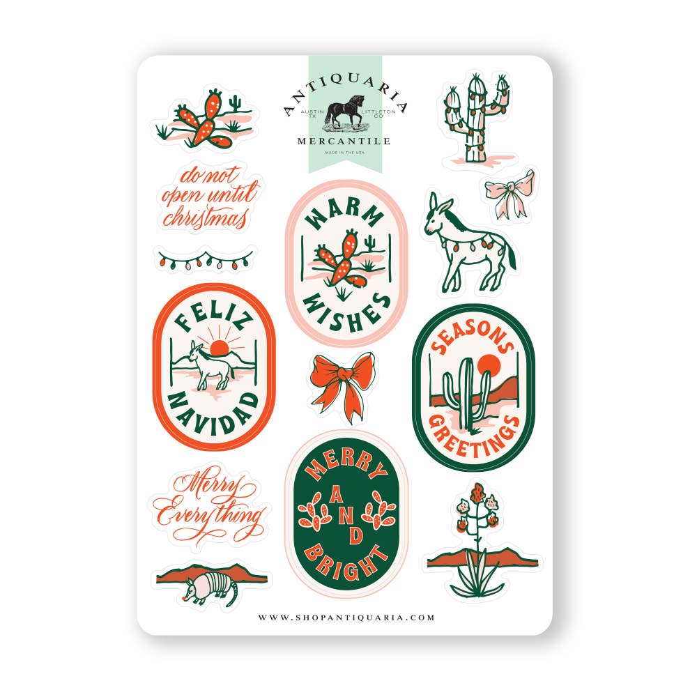 Christmas themed stickers. 