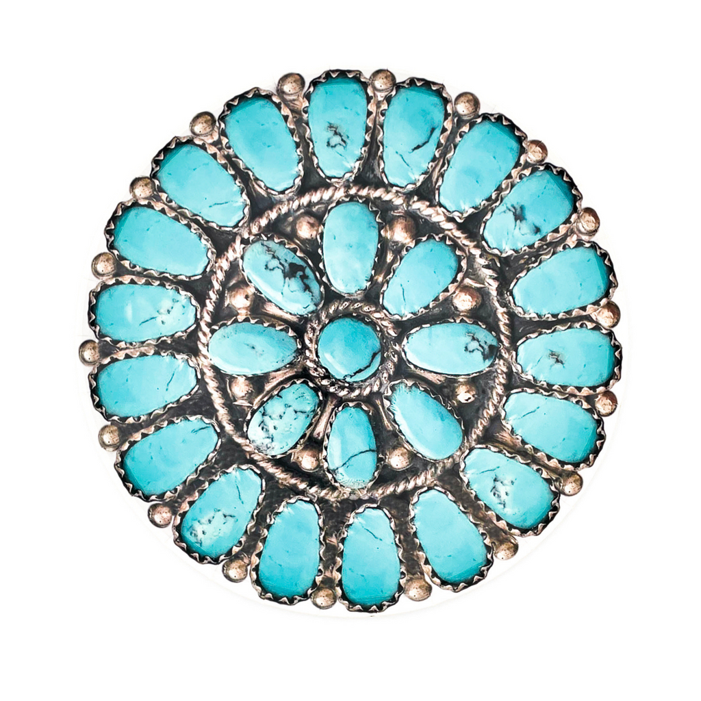 Turquoise Cluster Dinner Plates (Set of 8)